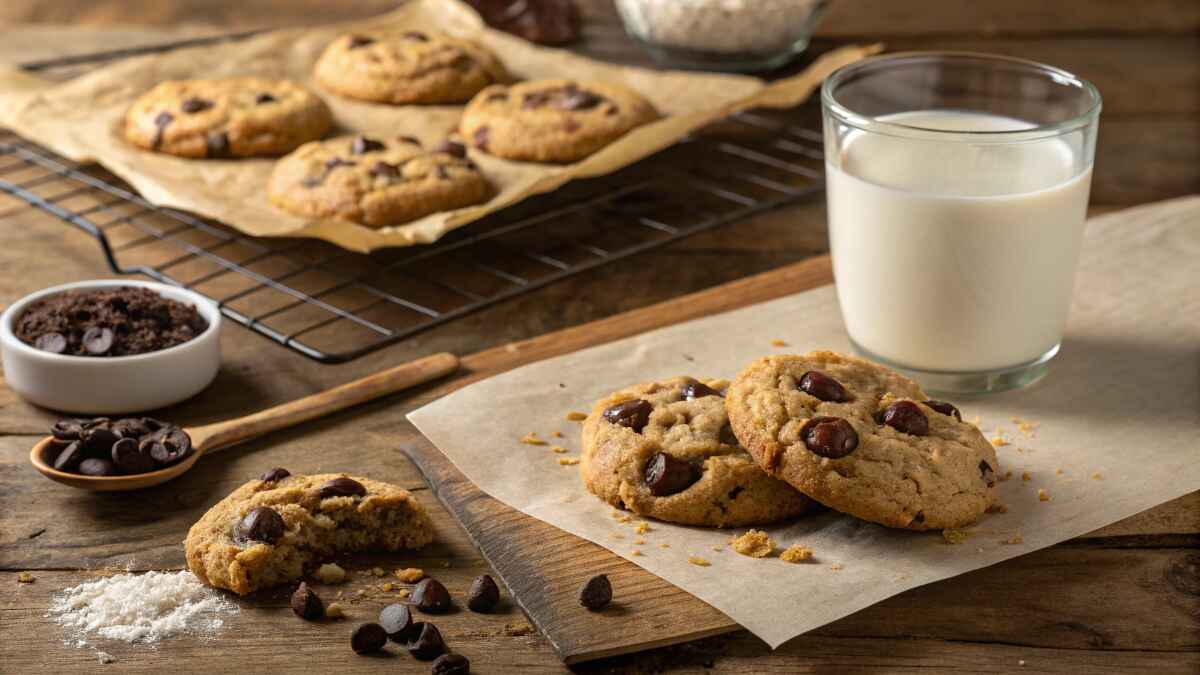 A Batch Of Freshly Baked Chocolate Chip Protein Co