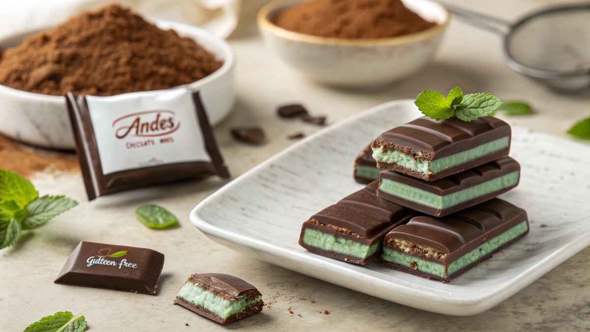 A Close Up Of Andes Chocolate Mints Unwrapped Sh