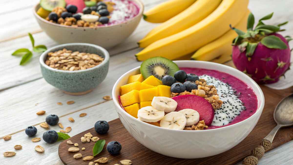 A Vibrant And Refreshing Pitaya Smoothie Bowl With